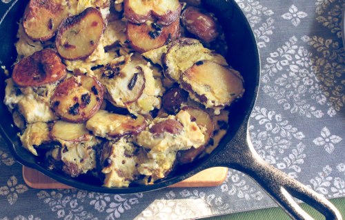 potato and onion frittata